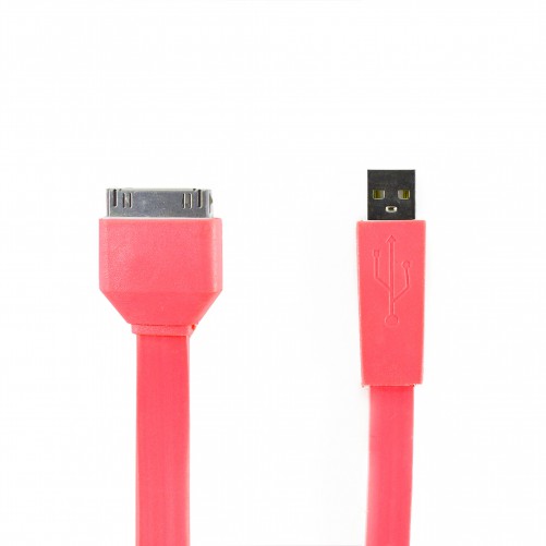 Cable USB de couleur plat et résistant pour IPhone IPad et IPod
