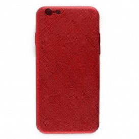 Coque rigide texturée iPhone 6 / iPhone 6S - Rouge métallique