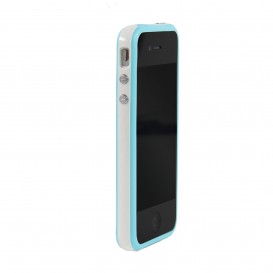 Bumper - Contour TPU Bleu & Blanc IPhone 4 & 4S