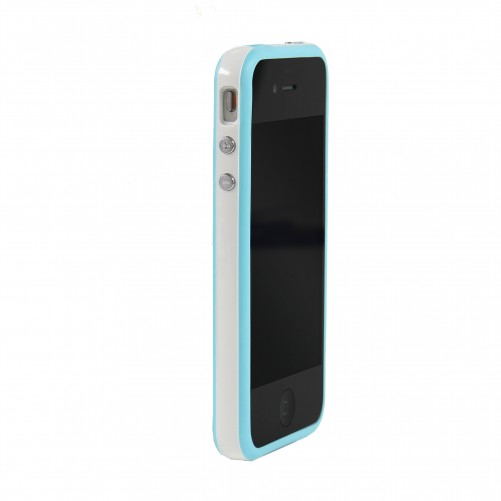Bumper - Contour TPU Bleu & Blanc IPhone 4 & 4S