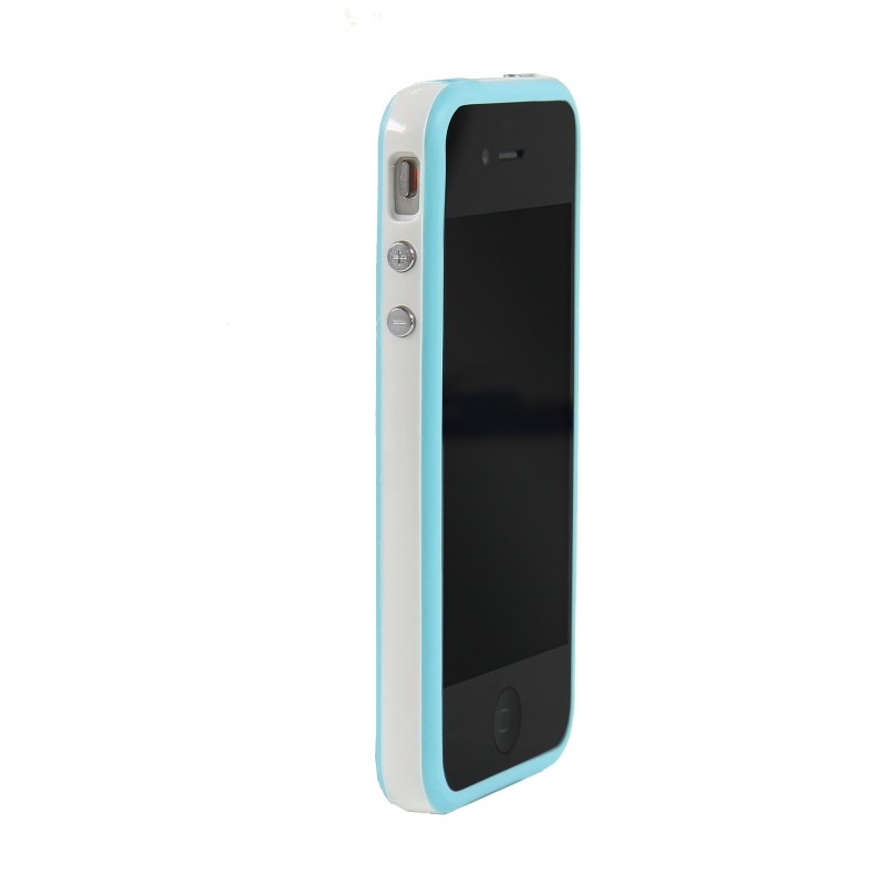 Bumper - Contour TPU Bleu & Blanc IPhone 4 & 4S