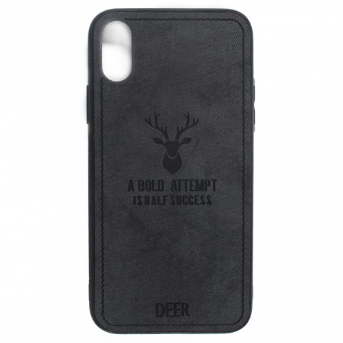 Coque iPhone XS Max "Deer" effet cuir