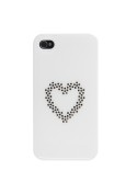 Coque Heart Blanche Swarovski iPhone 4/4S