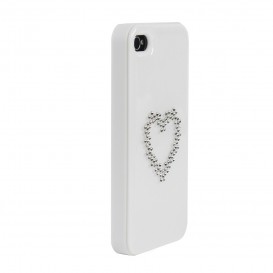 Coque Heart Blanche Swarovski iPhone 4/4S