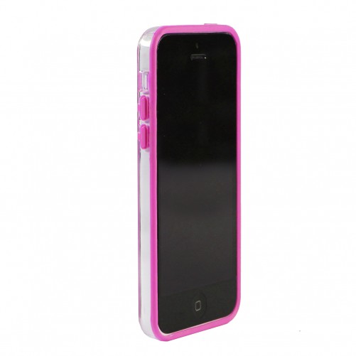 Bumper - Contour TPU rose et transparent iPhone 5C