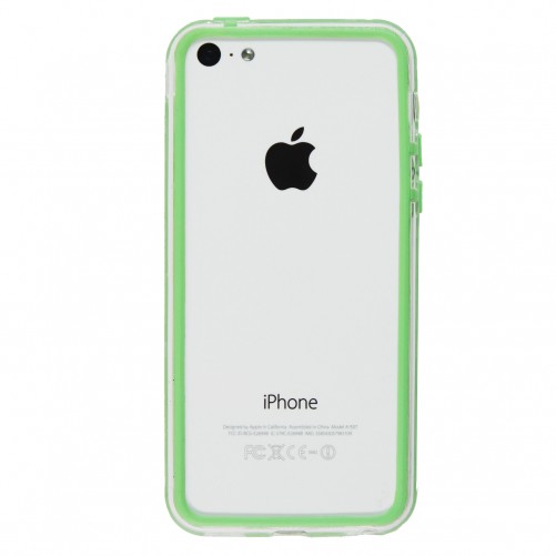 Bumper - Contour TPU vert et transparent iPhone 5C