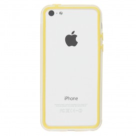 Bumper - Contour TPU jaune et transparent iPhone 5C
