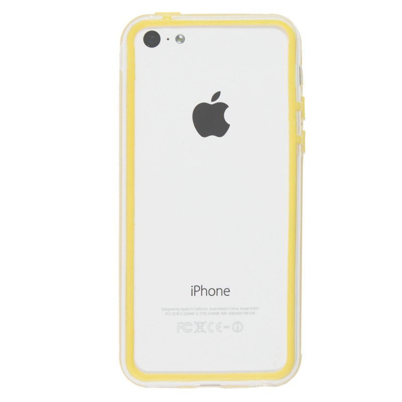 Bumper - Contour TPU jaune et transparent iPhone 5C