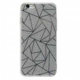 Coque TPU paillettes et formes géométriques iPhone 6 / iPhone 6S