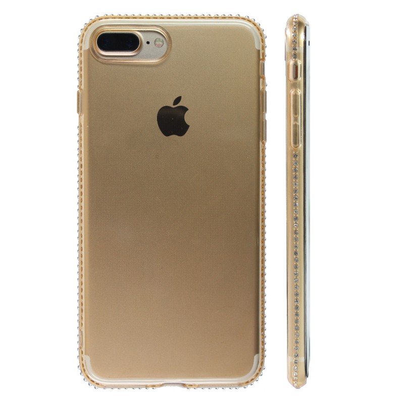 Coque TPU transparente bords en strass iPhone 8 Plus / 7 Plus