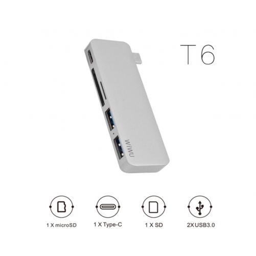 Hub USB-C MacBook / Pro / Air (T6 5 en 1)