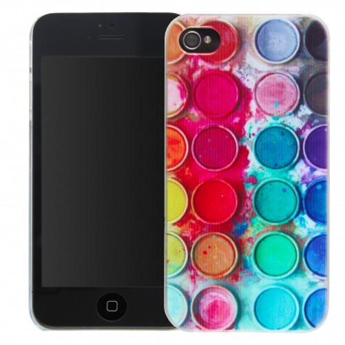 Coque peinture palette de couleurs iPhone 4 4S