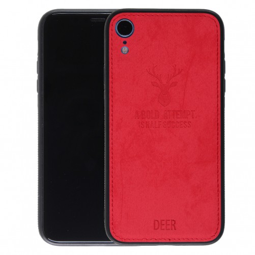Coque iPhone XR "Deer" effet cuir