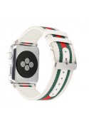 Bracelet Nylon Tressé + cuir Apple Watch 38mm & 40mm