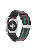 Bracelet Nylon Tressé + cuir Apple Watch 38mm & 40mm