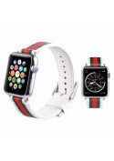 Bracelet Nylon Tressé + cuir Apple Watch 38mm & 40mm