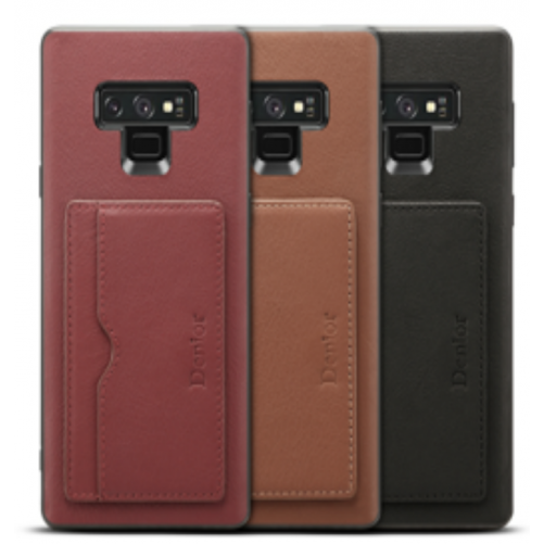Coque slim en cuir + porte-cartes Galaxy S10