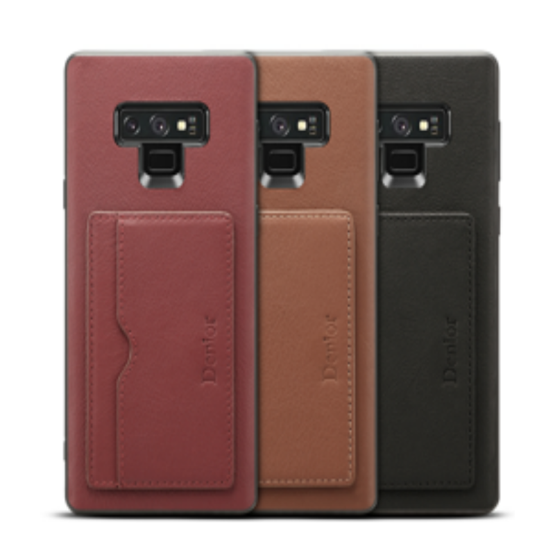 Coque slim en cuir + porte-cartes Galaxy S10