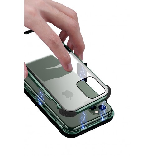 Coque protection 360° Anti-espion iPhone XR [Fermeture magnétique + verre trempé Confidentiel Privacy]