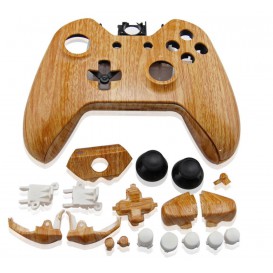 Coque manette Xbox One Look Bois + boutons