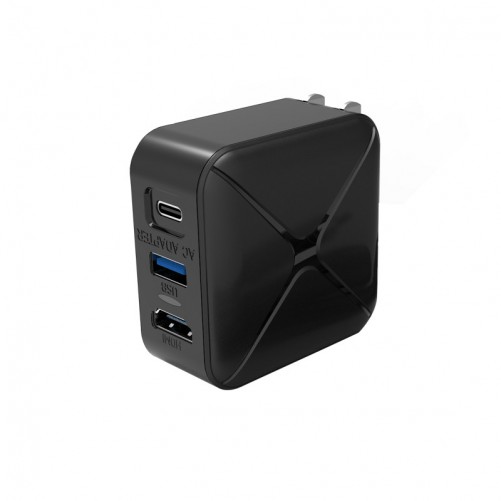 Chargeur rapide 3 en 1 (USB-C + HDMI Vidéo + USB)