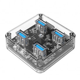 Hub 4 USB 3.0 Transparent (Modèle Carré)