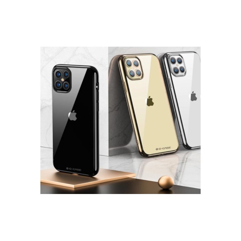 Coque TPU Brillance transparente + contour - iPhone 12 Mini