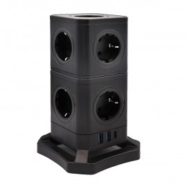 Tour 9 prises modulable + 2 USB + 1 USB type C