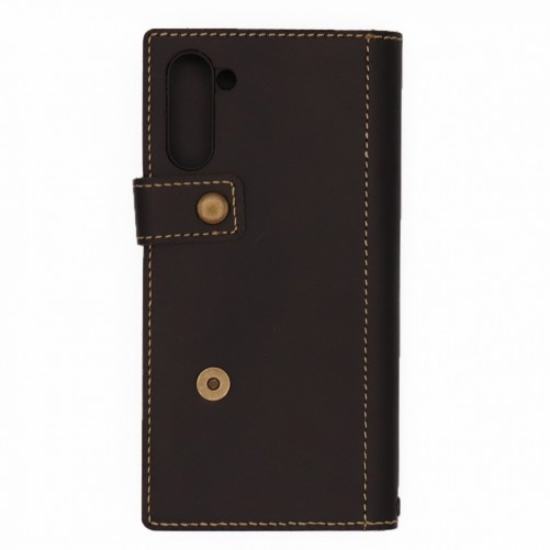 Etui en cuir Vintage + attache Galaxy Note 10