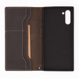 Etui en cuir Vintage + attache Galaxy Note 10