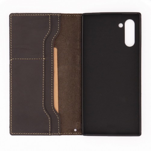 Etui en cuir Vintage + attache Galaxy Note 10