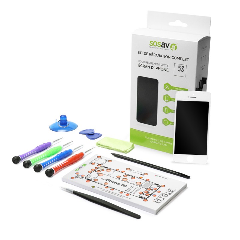 Kit de réparation Packagé Ecran Blanc - iPhone 5S