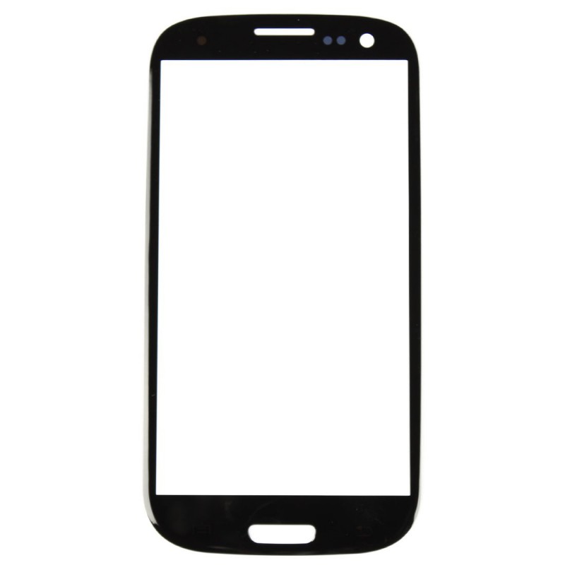 Vitre tactile Noir + Stickers - Samsung Galaxy S3