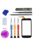 Kit de réparation Vitre Tactile Noire - Wiko Cink Peax 2