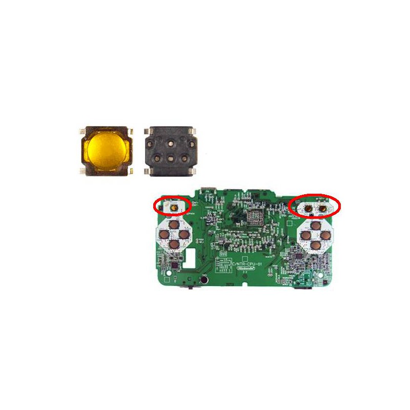 Contacteur touches Start, Select, ON/OFF - Nintendo DS