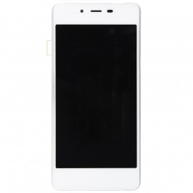 Ecran complet Blanc & Argent (LCD + Tactile + Châssis) (Officiel) - Wiko Highway Pure