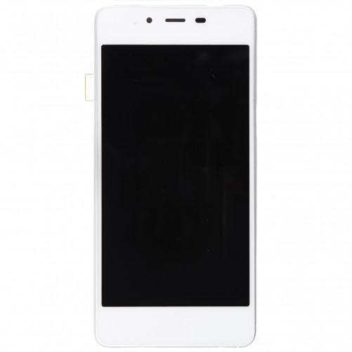 Ecran complet Blanc & Argent (LCD + Tactile + Châssis) (Officiel) - Wiko Highway Pure
