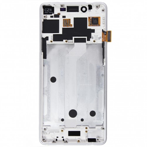 Ecran complet Blanc & Argent (LCD + Tactile + Châssis) (Officiel) - Wiko Highway Pure