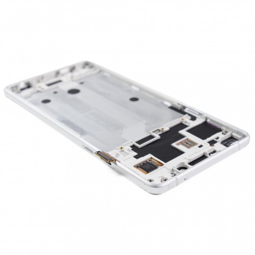 Ecran complet Blanc & Argent (LCD + Tactile + Châssis) (Officiel) - Wiko Highway Pure