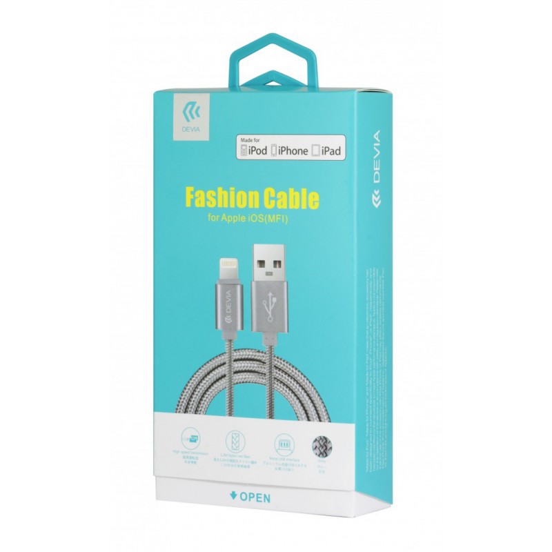 Câble Lightning tressé MFI (1 mètre)