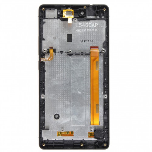 Ecran complet assemblé (LCD + Tactile + Châssis) Or et Noir (Officiel) - Wiko Fever 4G