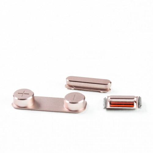Lot de 3 boutons (Power / Vibreur / Volume ) OR ROSE - iPhone SE
