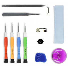 Kit réparation bouton Home Noir - iPhone 4