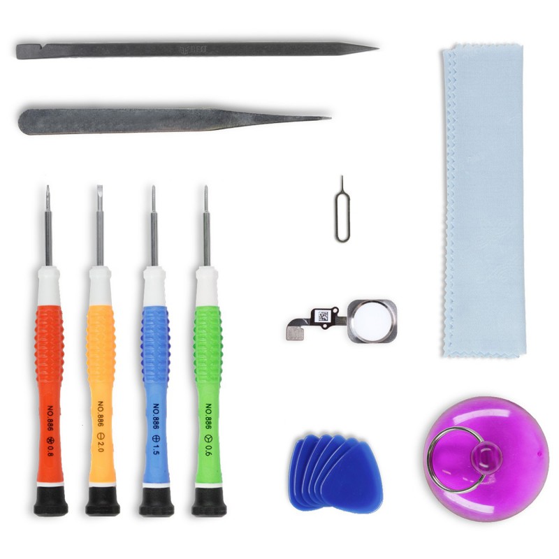 kit de réparation Bouton Blanc- iPhone 6S/ 6S Plus