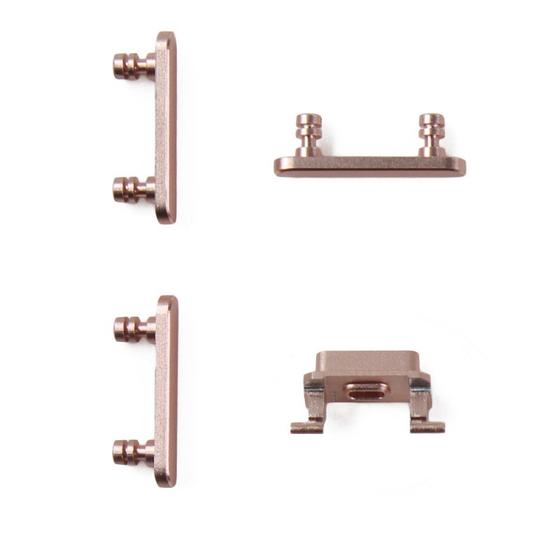 Lot de boutons (Power, vibreur, volume) OR ROSE - iPhone 7 Plus