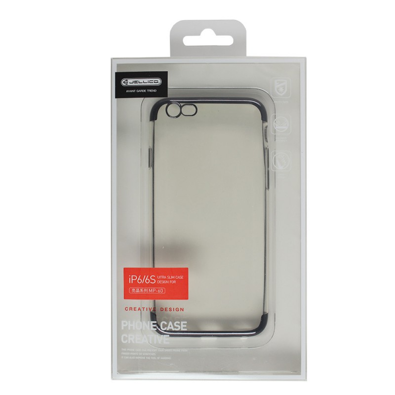 Coque TPU Ultra fine transparente / noire - iPhone 6/6S