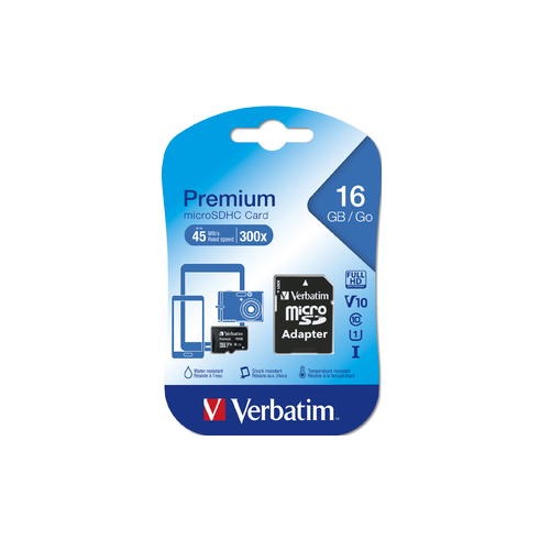 Carte MicroSD 16Go Verbatim